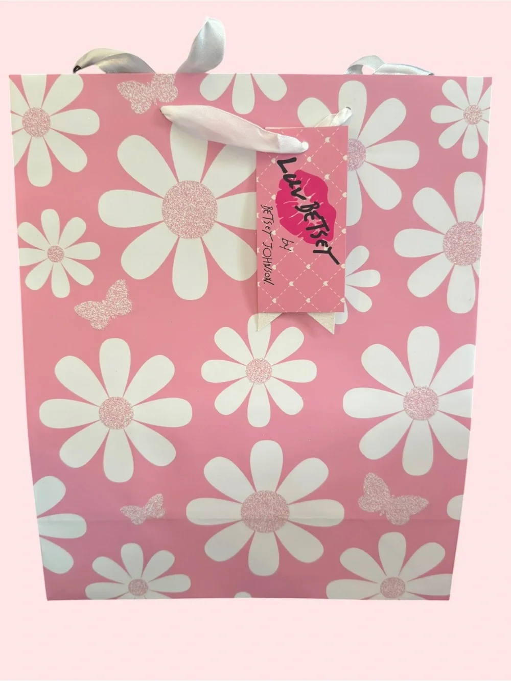 Luv Betsey by Betsey Johnson Pink Floral Gift Bag